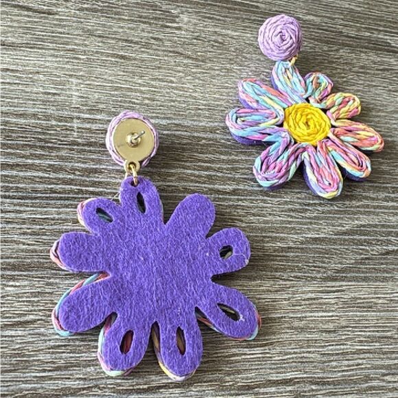 Bohemian flower earrings A341 - Picture 4 of 4